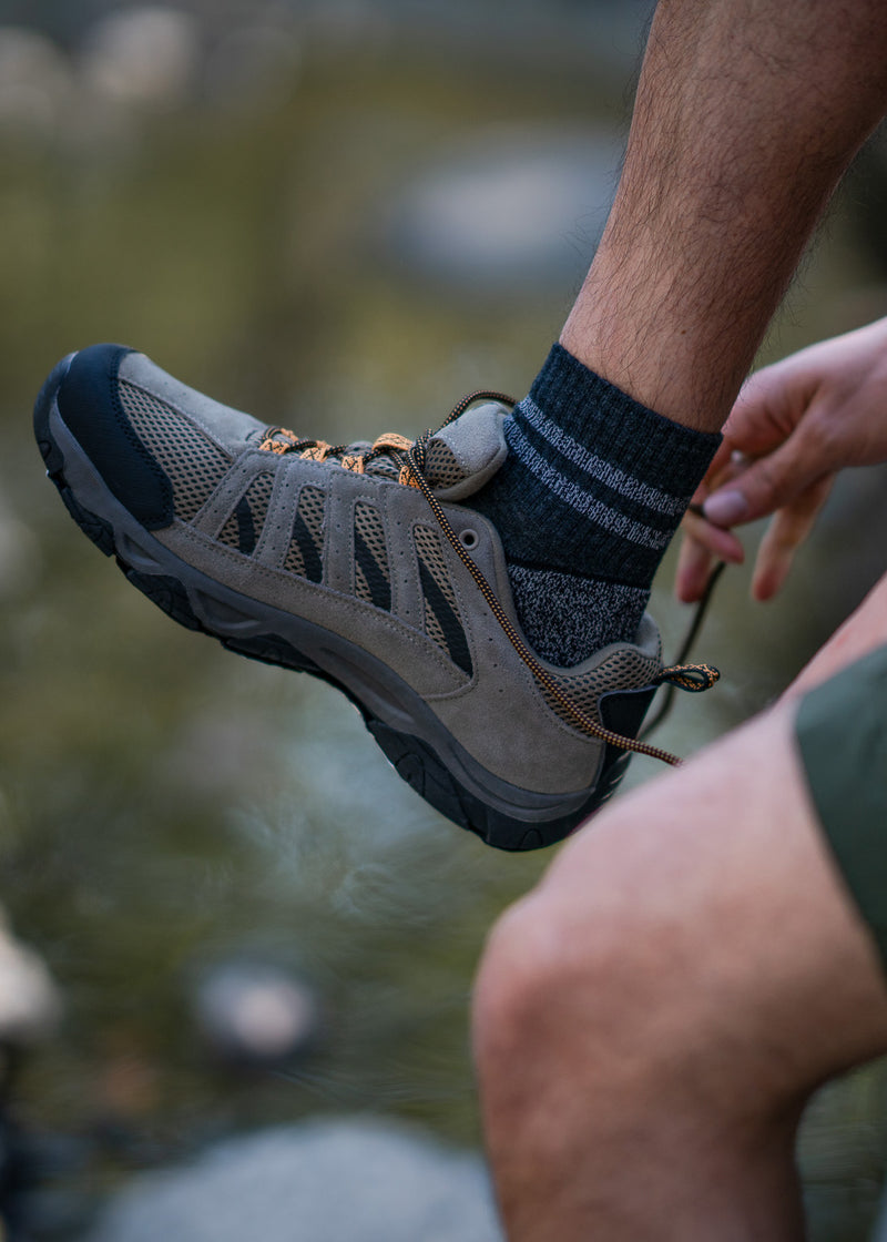 Men's Midweight Quarter Hiking Socks - Charcoal thumbnail