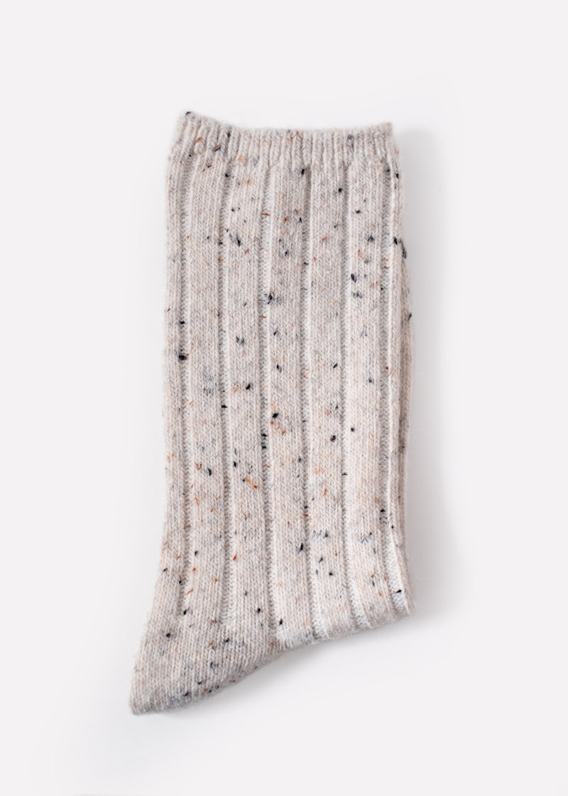 Women's Wool Blend Nep Boot Socks - Natural thumbnail