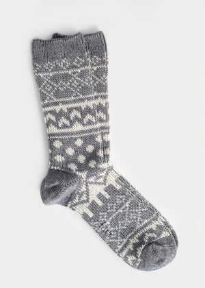 Women's Wool Blend Nordic Boot Socks - Grey thumbnail