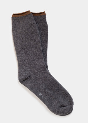 Men's Luxe Wool Thermal Socks - Grey thumbnail
