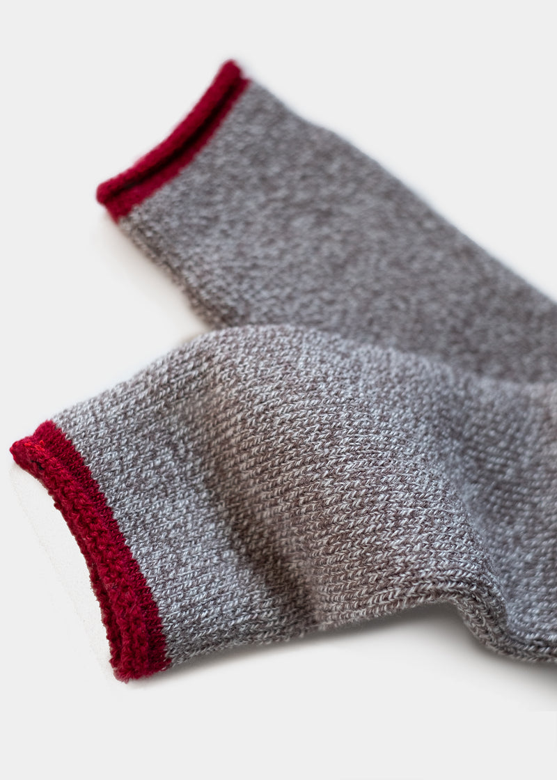 Men's Heavy Weight Brushed Wool Thermal Socks - Grey thumbnail