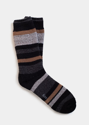 Men's Heavy Weight Brushed Wool Thermal Socks - Black thumbnail