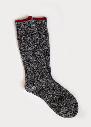 Men's Wool Blend Weekender Rib Boot Socks - Black thumbnail