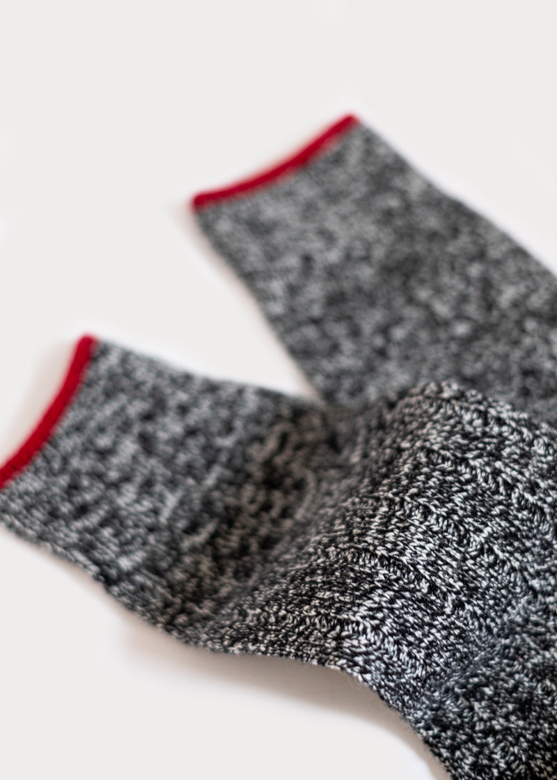 Men's Wool Blend Weekender Rib Boot Socks - Black thumbnail
