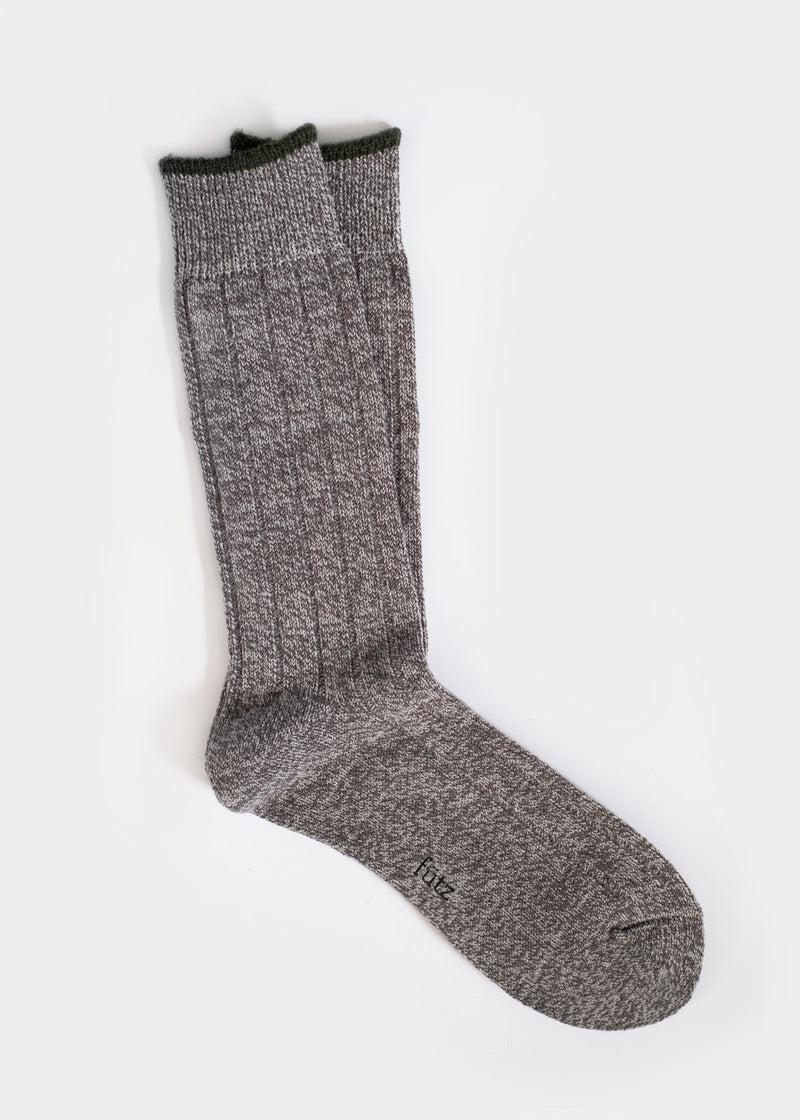 Men's Wool Blend Weekender Rib Boot Socks - Grey – fütz | Socks Simplified