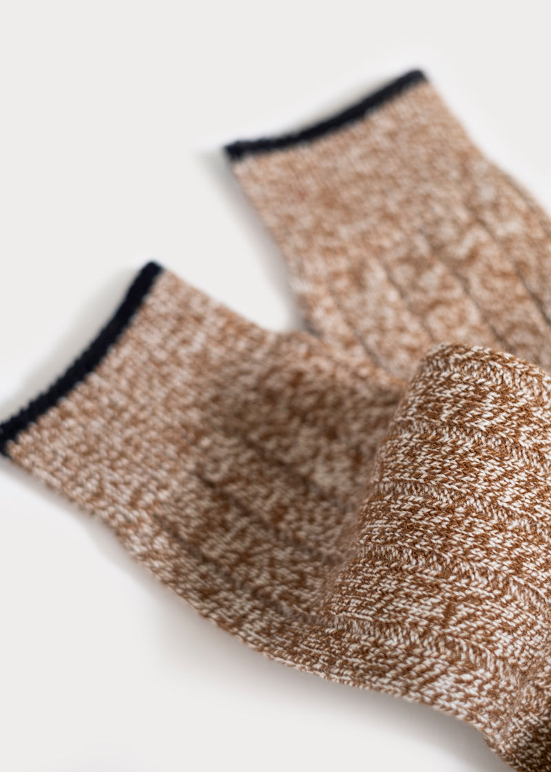 Men's Wool Blend Weekender Rib Boot Socks - Camel thumbnail