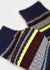 Men's Wool Blend Multi-Colour Stripes Boot Socks - Denim thumbnail image