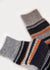 Men's Wool Blend Multi-Colour Stripes Boot Socks - Grey thumbnail image