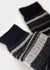 Men's Wool Blend Multi-Colour Stripes Boot Socks - Black thumbnail image