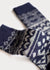 Men's Wool Blend Nordic Boot Socks - Navy thumbnail image
