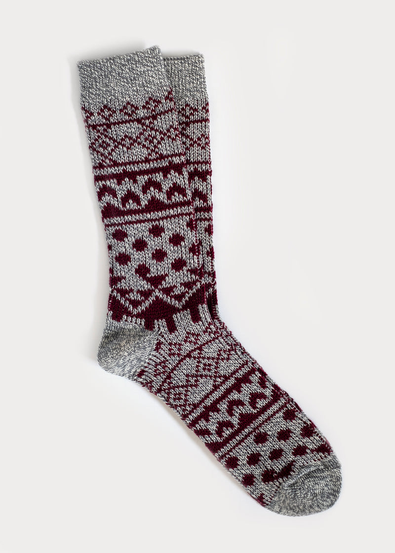 Men's Wool Blend Nordic Boot Socks - Grey thumbnail