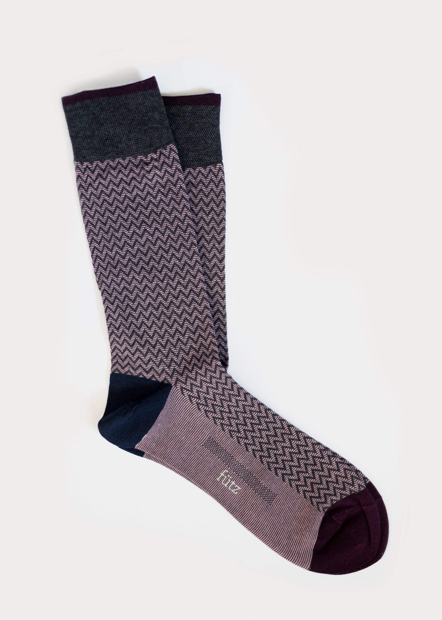 Parallels - Charcoal – fütz | Socks Simplified