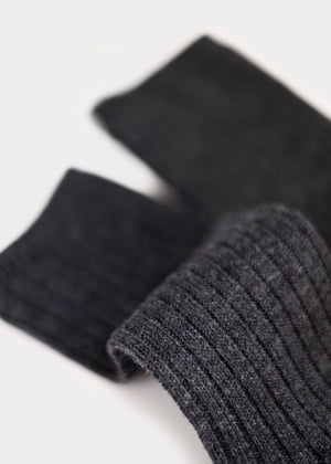 Women's Wool Blend Dressy Boot Socks - Charcoal thumbnail