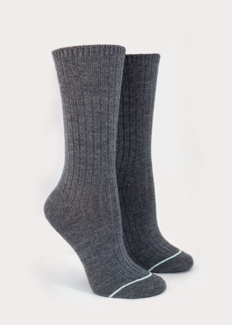 Women's Wool Blend Dressy Boot Socks - Grey thumbnail