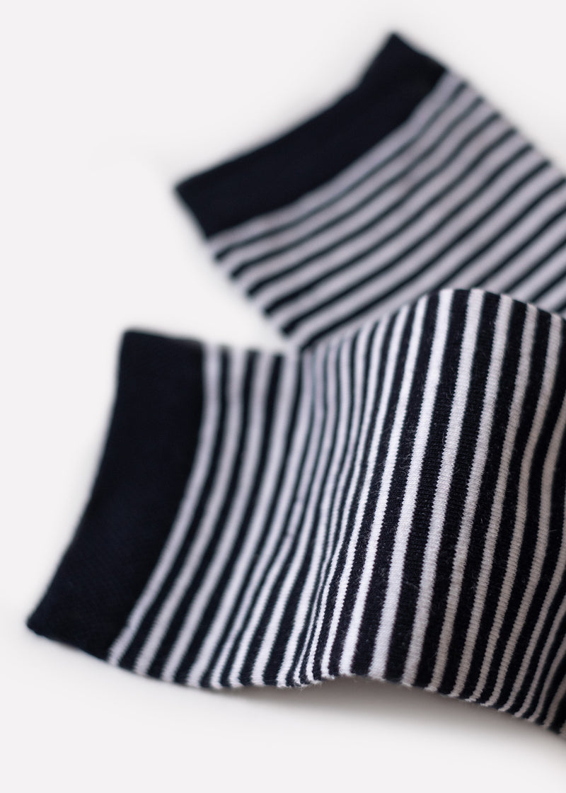 Women's Italian Cashmere Blend Stripe - Navy thumbnail