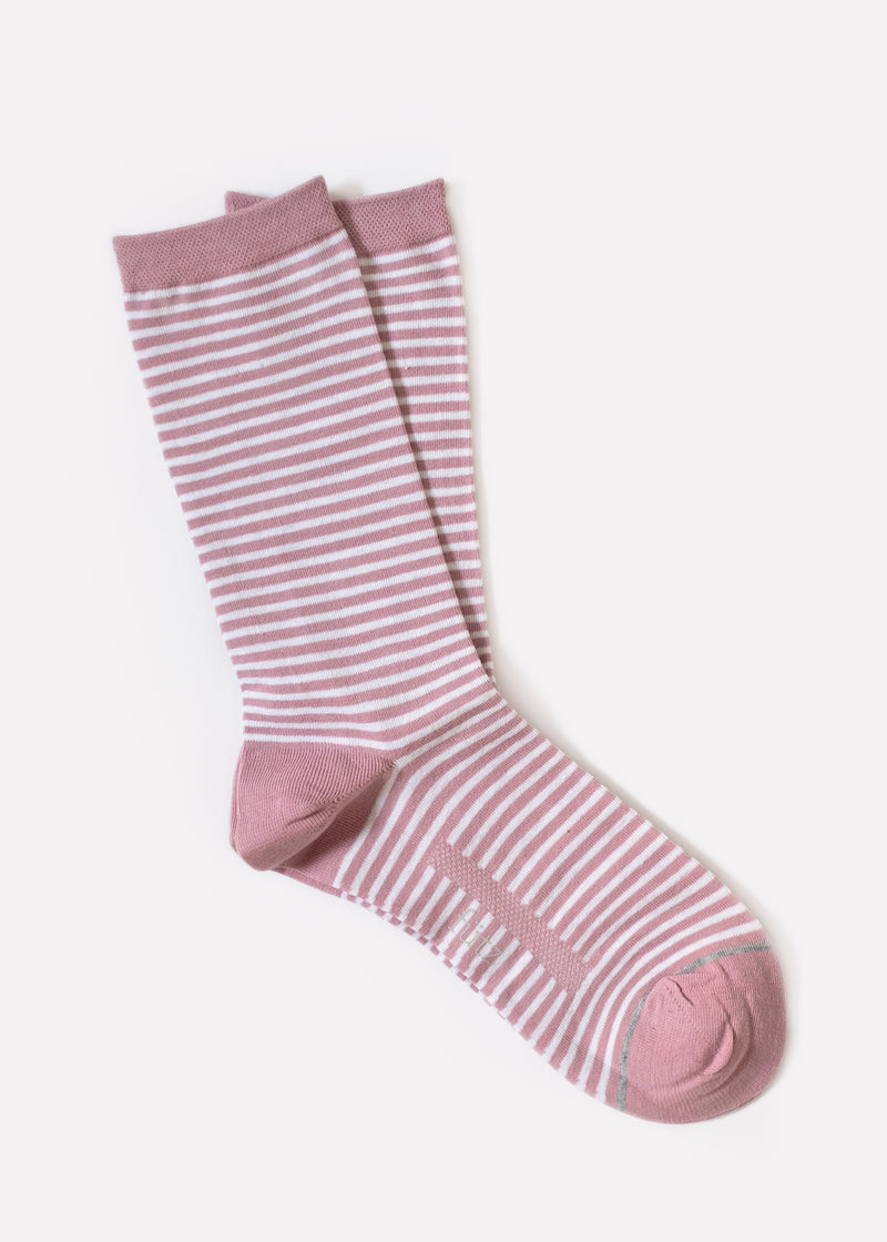 Women's Italian Cashmere Blend  Stripe - Pink thumbnail
