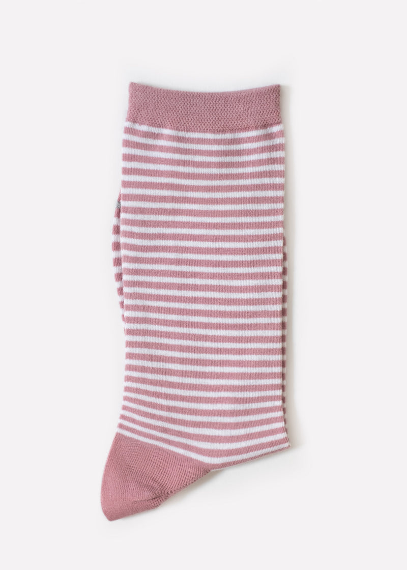 Women's Italian Cashmere Blend  Stripe - Pink thumbnail