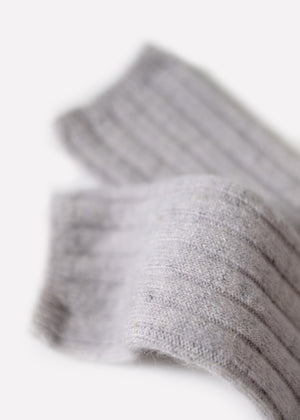 Women's Alpaca wool blend Boot Socks - Lt. Grey thumbnail