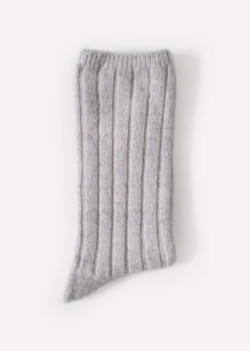 Women's Alpaca wool blend Boot Socks - Lt. Grey thumbnail