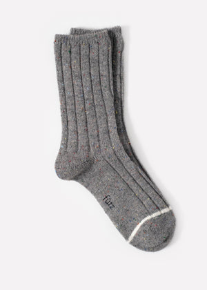 Men's Wool Blend Chevron Boot Socks - Navy/Natural – fütz